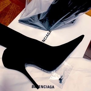 NEW Balenciaga Knife Toe Boots, Size 39